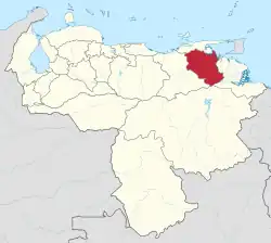 موقعیت در داخل ونزوئلا