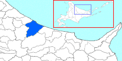 موقعیت Monbetsu در هوکایدو (Ohōtsuku Subprefecture)