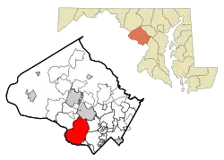 Location of Potomac, Maryland