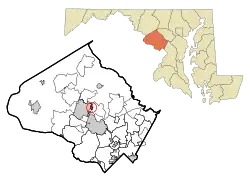 Location of Washington Grove, Maryland