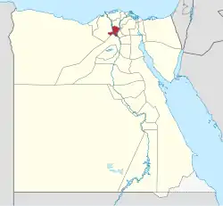استان منوفیه در نقشه مصر