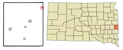 Location in Moody County and the state of داکوتای جنوبی