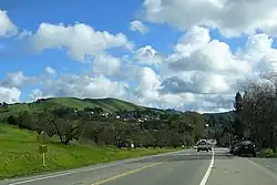 Moraga Way view toward Moraga Road
