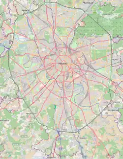 برج اوستانکینو در Moscow Ring Road واقع شده
