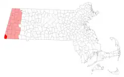 Location in Berkshire County in Massachusetts