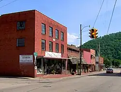 The intersection of Church and Main streets