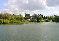 Church over pond