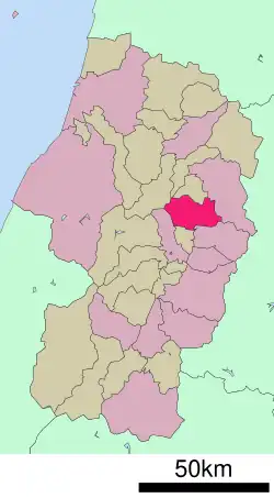 موقعیت Murayama در استان یاماگاتا