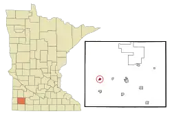 Location of Lake Wilson, Minnesota