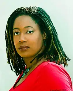 A photograph of N. K. Jemisin.