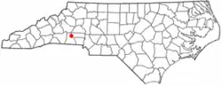 Location of Belwood, North Carolina