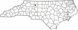 Location of Bethania, North Carolina