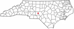 Location of Biscoe, North Carolina