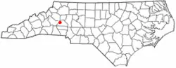 Location of Brookford, North Carolina