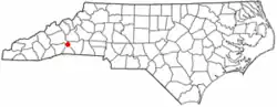 Location of Chimney Rock, North Carolina