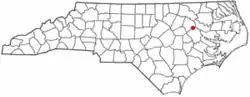 Location of Conetoe, North Carolina