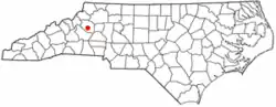 Location of Gamewell, North Carolina