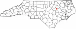 Location of Macclesfield, North Carolina