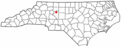 Location of Midway shown within کارولینای شمالی