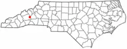 Location of Montreat, North Carolina