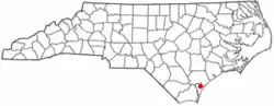Location of Murraysville, North Carolina