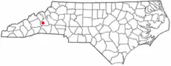 Location of Old Fort, North Carolina