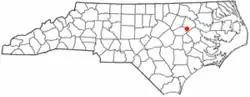 Location of Pinetops, North Carolina