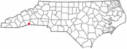 Location of Saluda, North Carolina