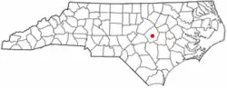 Location of Smithfield, North Carolina