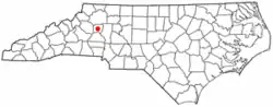 Location of Taylorsville, North Carolina