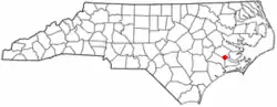Location of Trent Woods, North Carolina