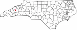 Location of Weaverville, North Carolina