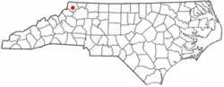 Location of West Jefferson, North Carolina