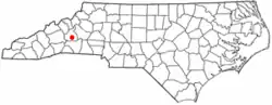 Location of West Marion, North Carolina