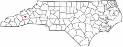 Location of Woodfin, North Carolina