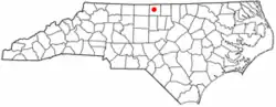 Location of Yanceyville, North Carolina