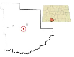 Location of Leith, North Dakota