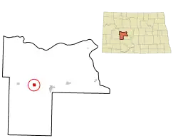 Location of Zap, North Dakota