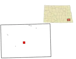 Location of Lisbon, North dakota