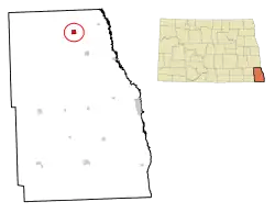 Location of Walcott, North Dakota