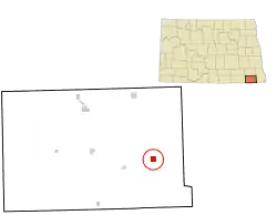 Location of Cayuga, North Dakota
