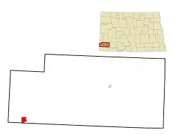 Location of Marmarth, North Dakota