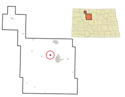 Location of Burlington, داکوتای شمالی