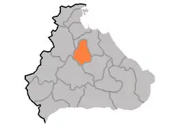 موقعیت شهرستان چانگدو در نقشهٔ استان گانگوون