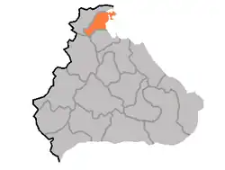 موقعیت شهر مونچون در نقشهٔ استان گانگوون