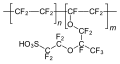 Nafion, a polymeric sulfonic acid useful in پیل سوختیs.