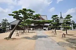 Nagao Temple, one of Shikoku Pilgrimage site with Shamisen mochitsuki event in January.