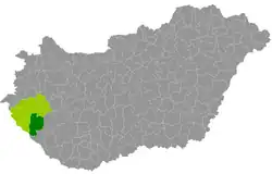 موقعیت ناحیه نادْیْکانیژا در نقشه