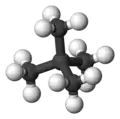 Ball and stick model of neopentane