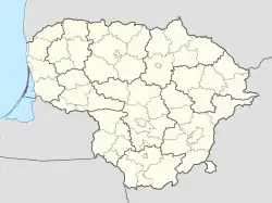 موقعیت شهرداری نرینگا در لیتوانی